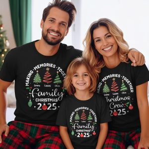 Christmas Family, Christmas Crew, Matching Outfit - Personalized Shirt